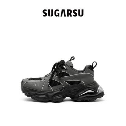 SugarSu Butterfly Bubble Sole Clunky Sneaker Dark Grey