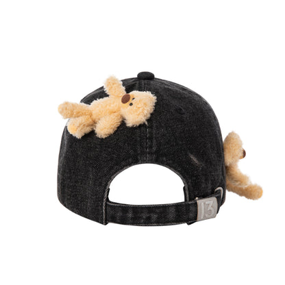 13De Marzo Mini Bears Denim Cap Black