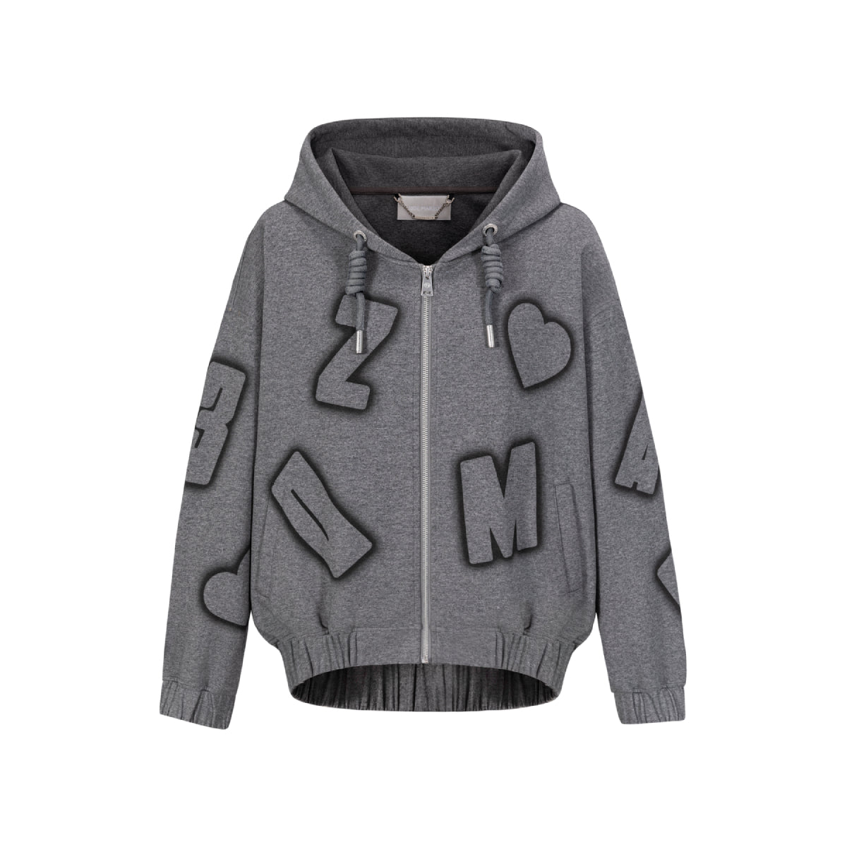 13De Marzo Digital Logo Monogram Hoodie Gray