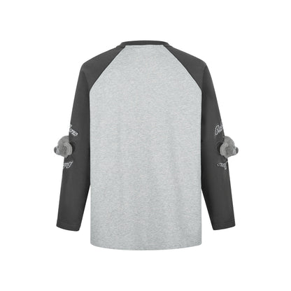 13De Marzo Shoulder Bear L/S Top Gray