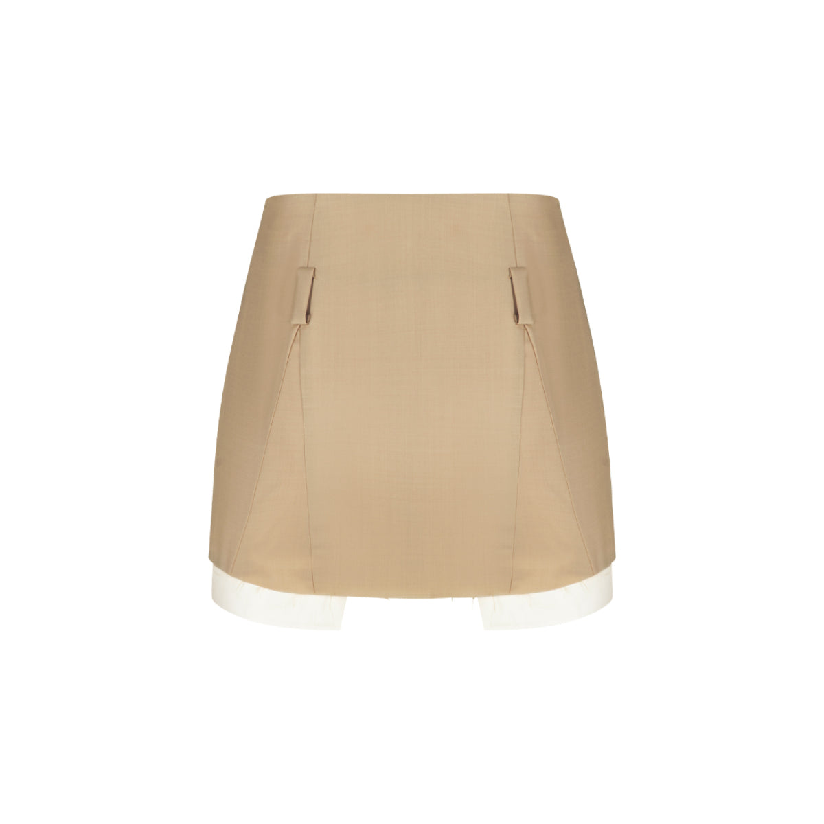 Herlian Double Layered Suit Skirt Khaki