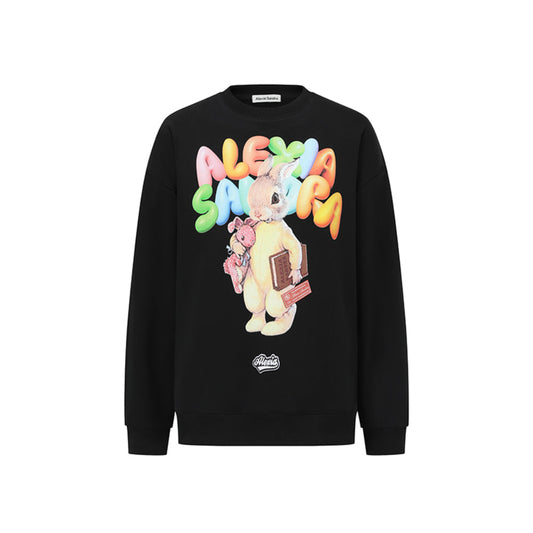 Alexia Sandra Balloon Logo Rabbit Sweater Black