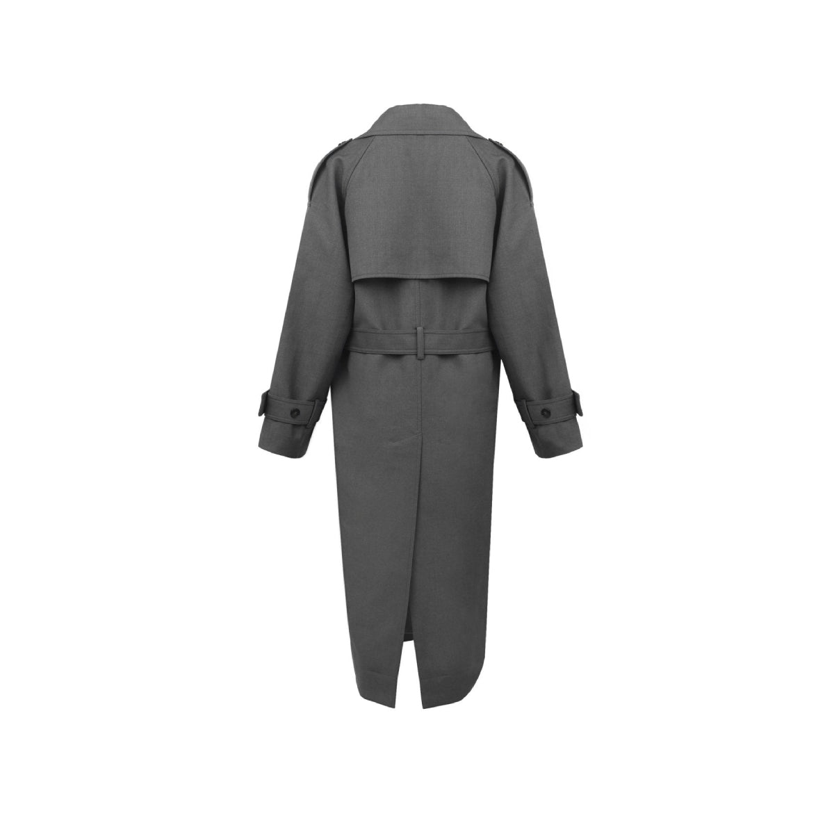 Ann Andelman Trench Long Coat Grey