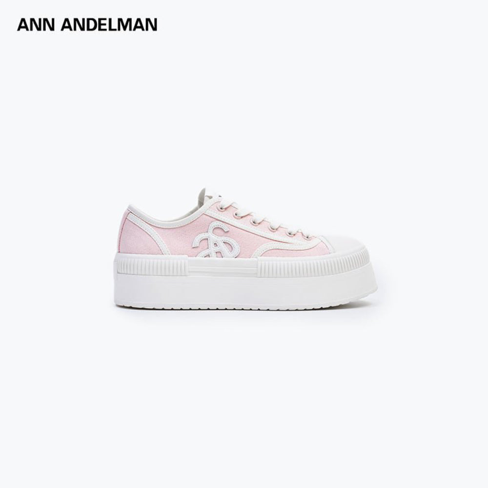 Ann Andelman Classic Court Platform Canvas Sneaker Pink