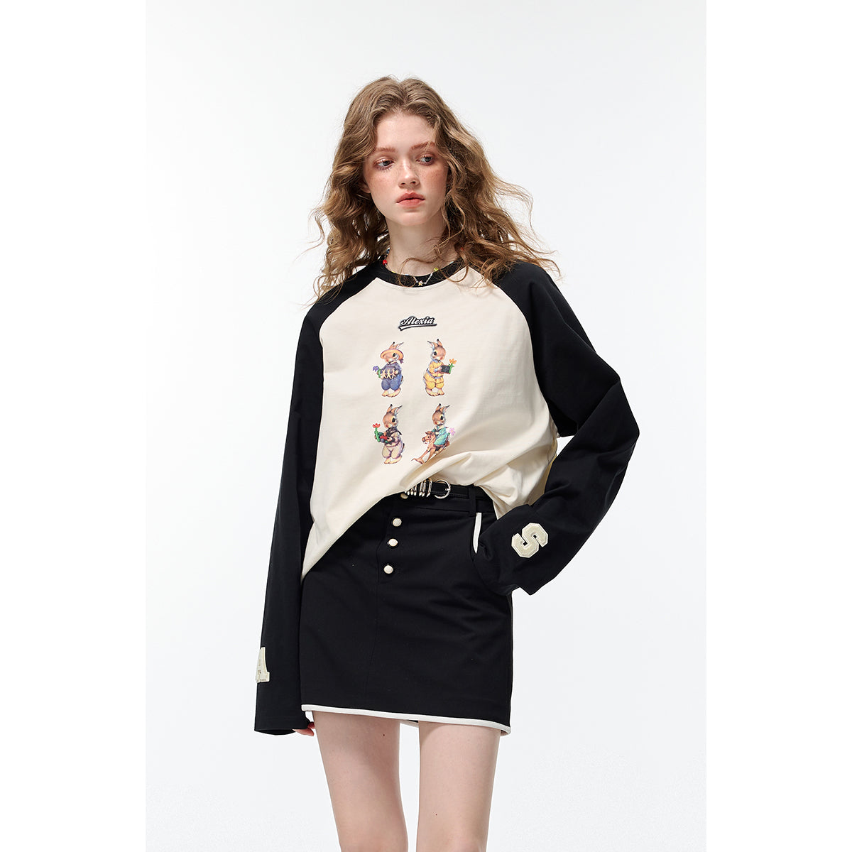 Alexia Sandra Four Rabbits Raglan L/S Tee Black