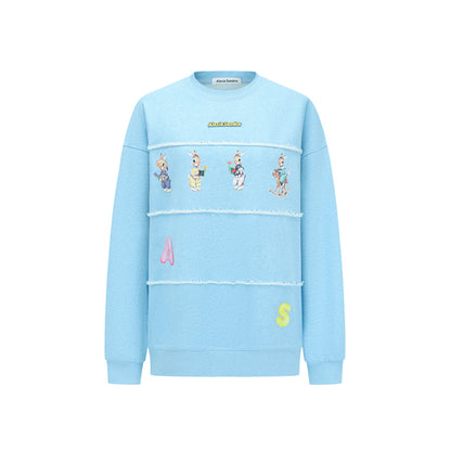 Alexia Sandra Four Rabbits Destroyed Sweater Blue