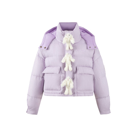 13De Marzo Doozoo Mini Rabbit Button Down Jacket Purple