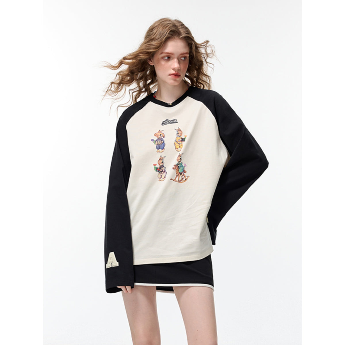 Alexia Sandra Four Rabbits Raglan L/S Tee Black