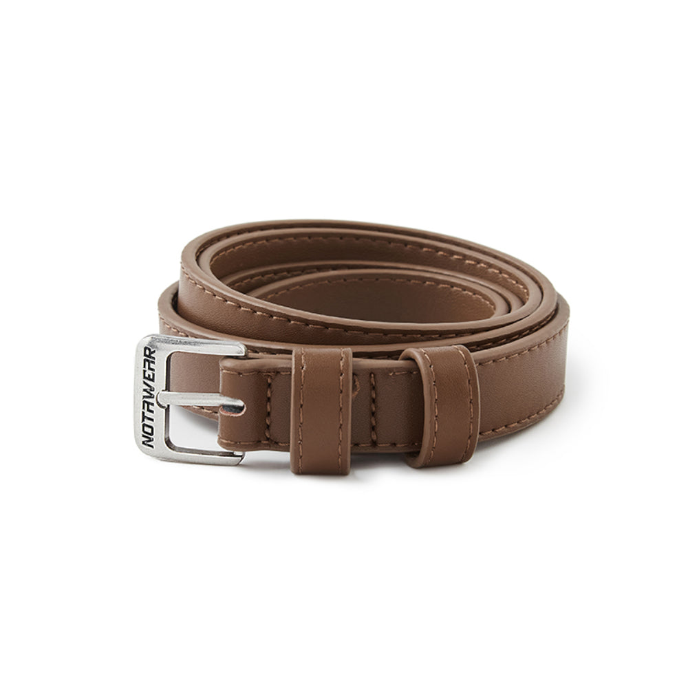 NotAwear Vintage Logo Leather Belt Brown