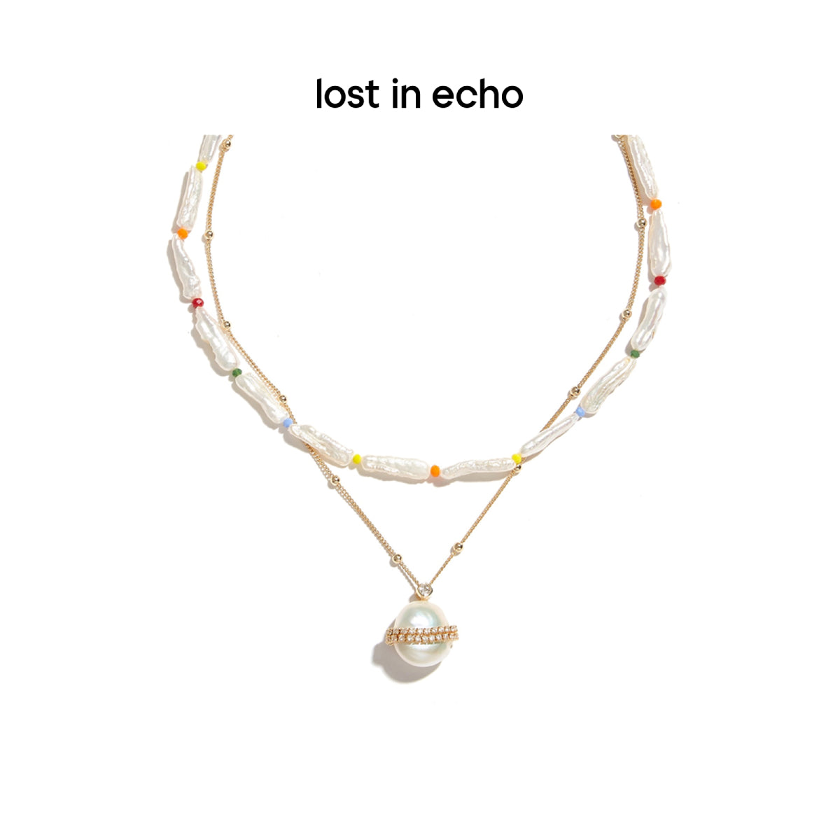 Lost In Echo Clean Pear Golden Chain Necklace