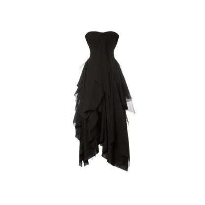 Elywood Black Layering Bandeau Dress