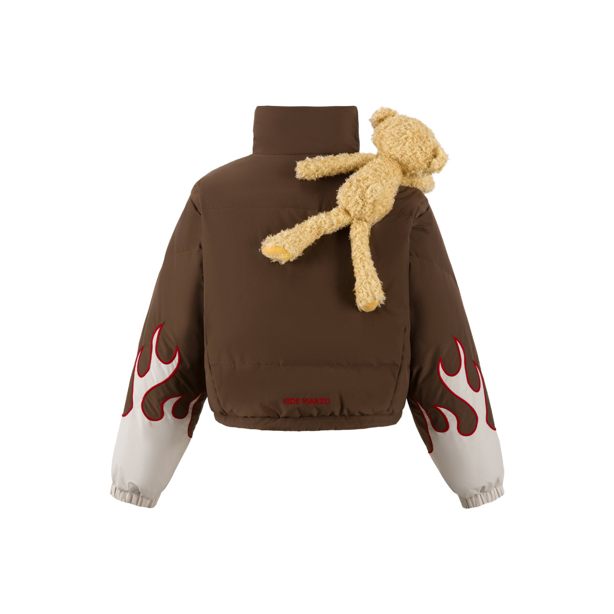 13De Marzo Plush Bear Flame Down Jacket Brown