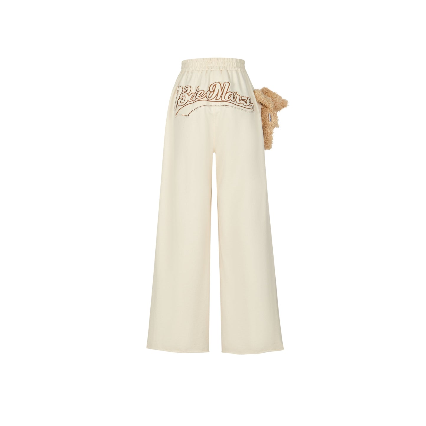 13De Marzo Embroidery Logo Wide Leg Pants Beige