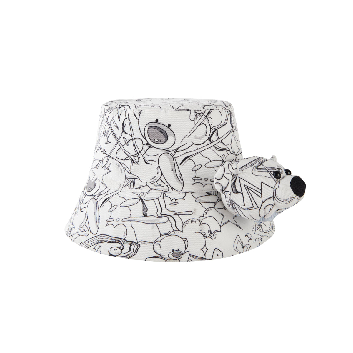 13De Marzo Bear Illustrate Inside-out Bucket Hat