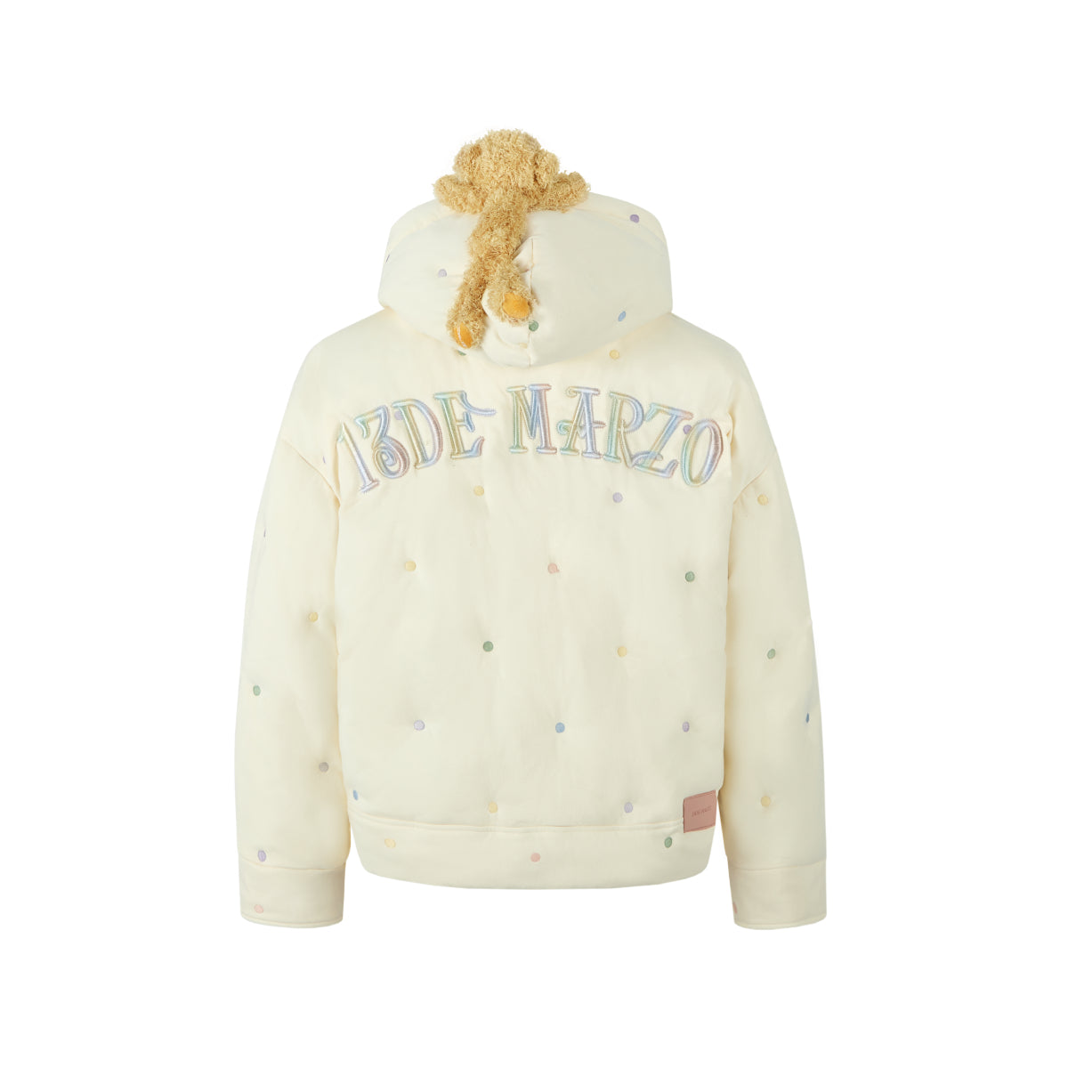 13De Marzo Multi-Color Dots Down Jacket Cream