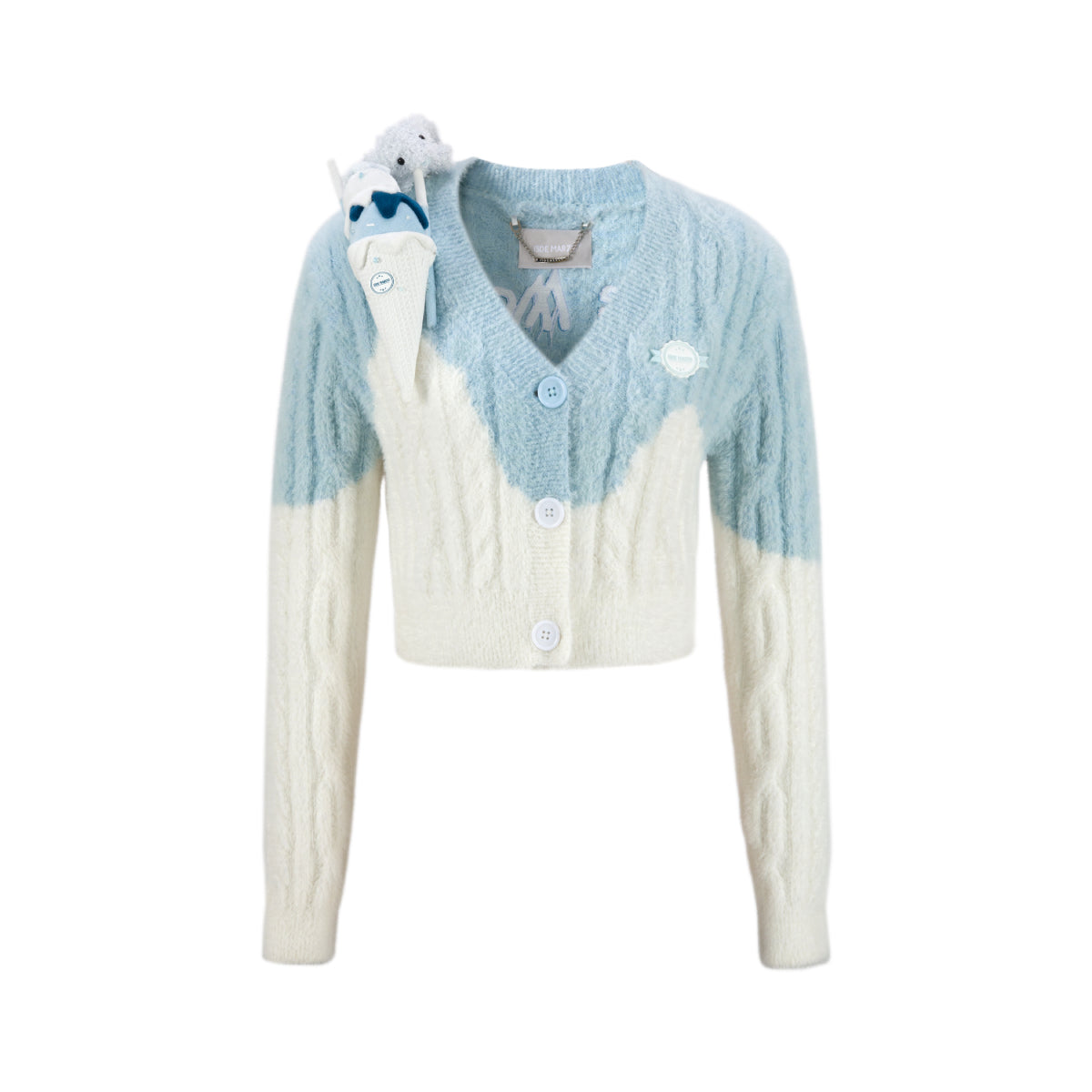 13De Marzo Doozoo Melt Ice Cream Knit Cardigan Blue