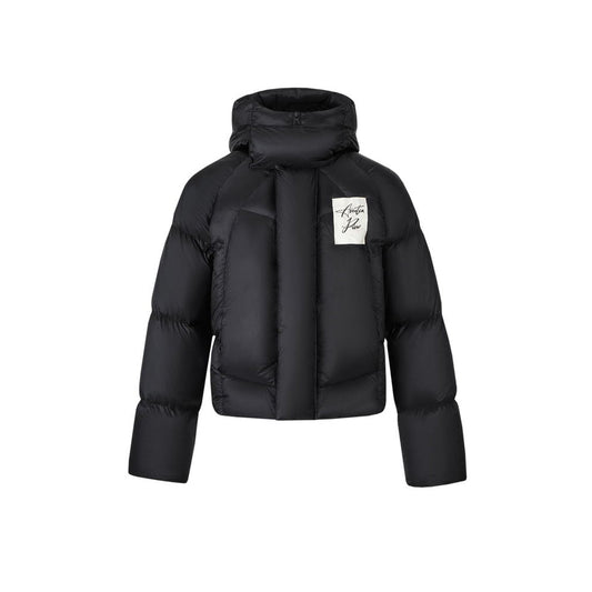 Aventen Pin Signature Patch Logo Down Jacket Black