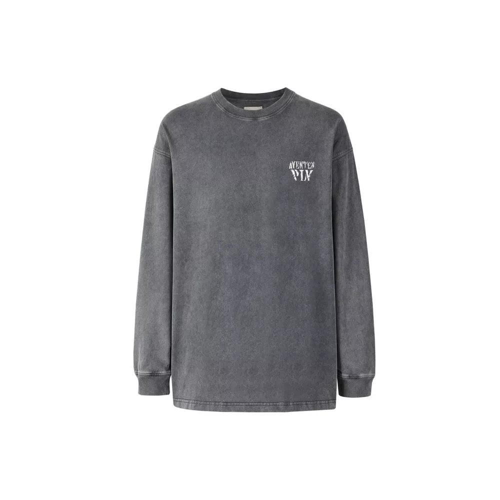 Aventen Pin Basic Logo L/S Tee Grey