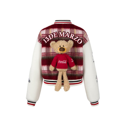 13De Marzo X Coca-Cola Bear Tweed Fleece Jacket