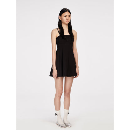 Herlian Black Suspender Dress