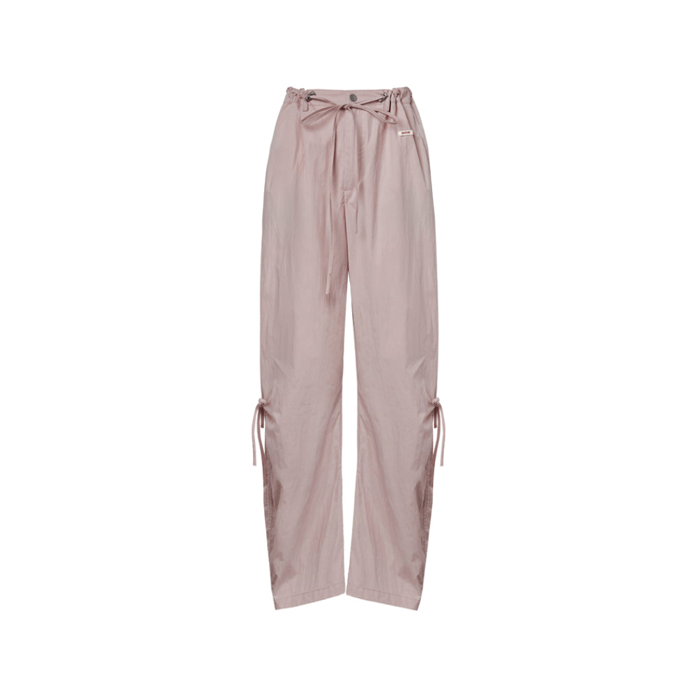 Kroche Bow Ties Thin Cargo Pants Pink