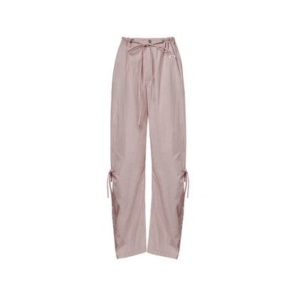 Kroche Bow Ties Thin Cargo Pants Pink