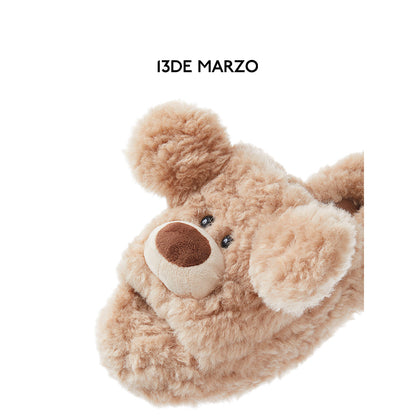 13De Marzo Doozoo Dynamic Fuzzy Slipper Khaki