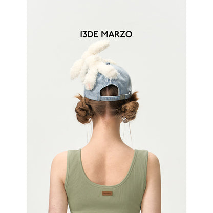 13De Marzo Doozoo Washed Denim Cap Blue