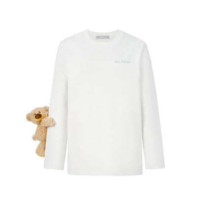 13De Marzo Doozoo Sleeve Bear L/S T-Shirt White