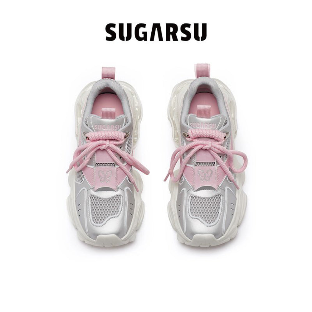 SugarSu Butterfly Bubble Sole Clunky Sneaker Sliver