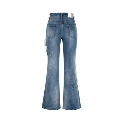 13De Marzo Doozoo Denim Bow Jeans Blue