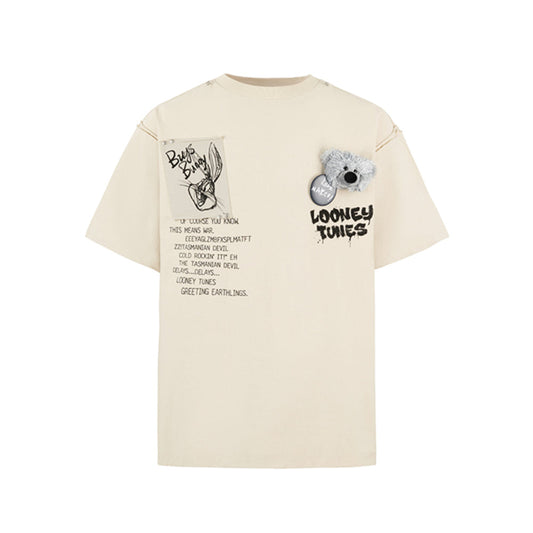 13De Marzo X Looney Tunes Bugs Bunny Sketch T-Shirt Khaki