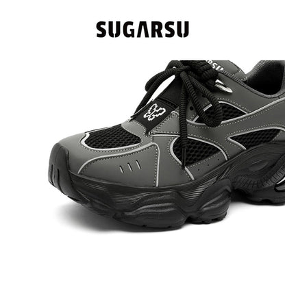 SugarSu Butterfly Bubble Sole Clunky Sneaker Dark Grey