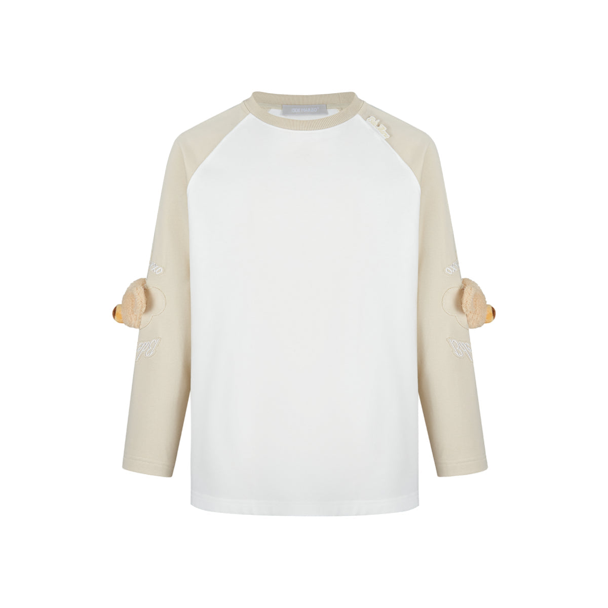 13De Marzo Shoulder Bear L/S Top Beige