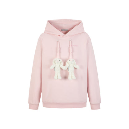 13De Marzo String Magnetic Bear Hoodie Pink