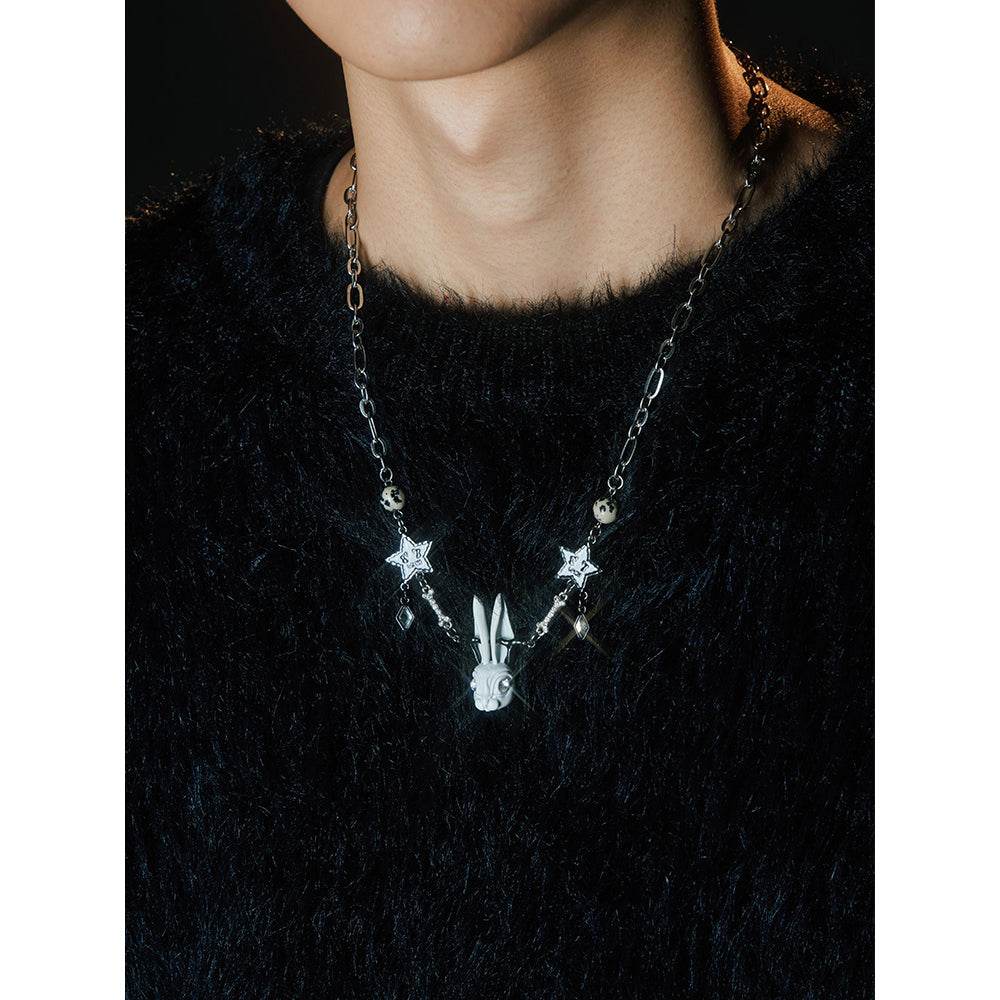 VSCH Rabbit Lucky Star Necklace Silver