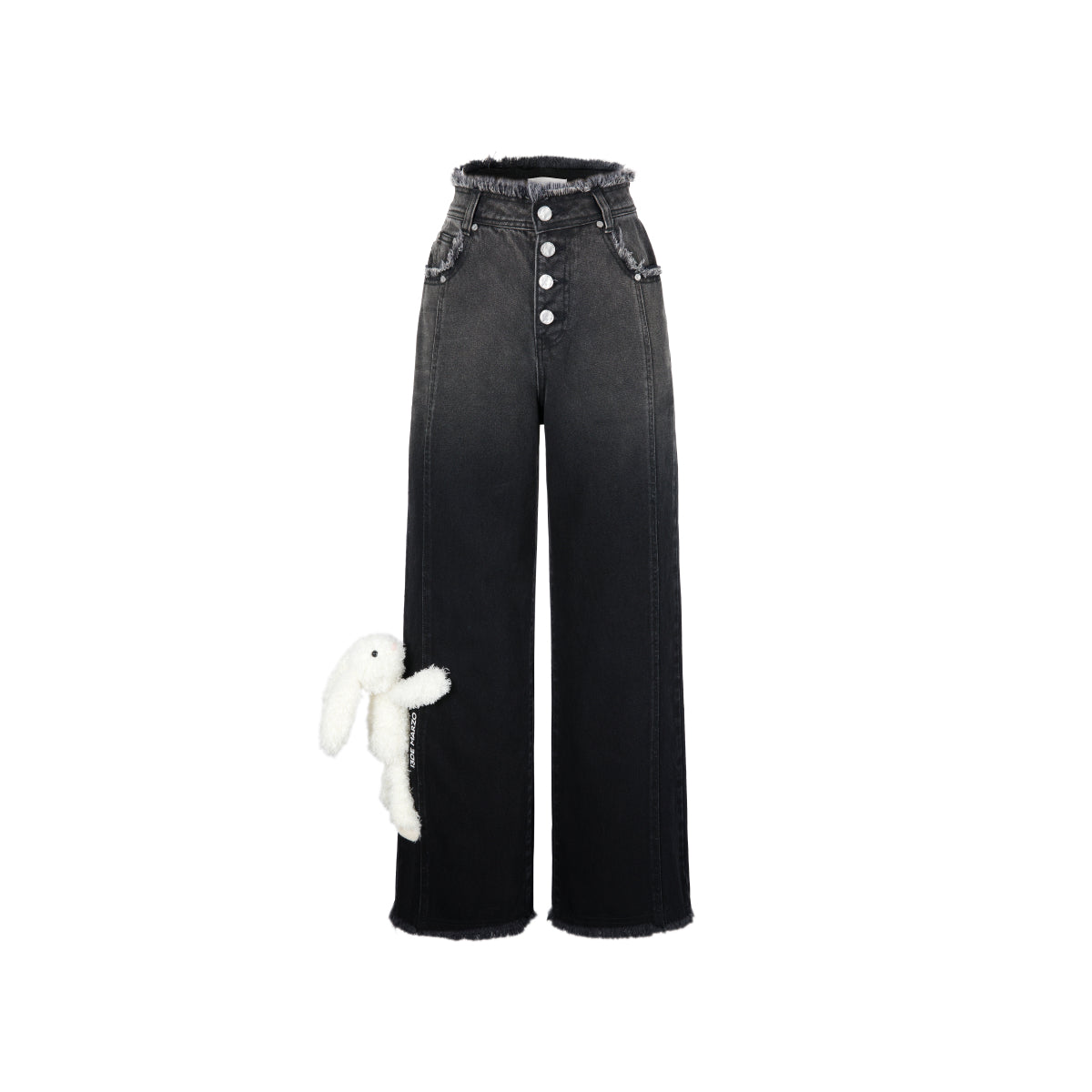 13De Marzo Doozoo Faded Denim Pants Black