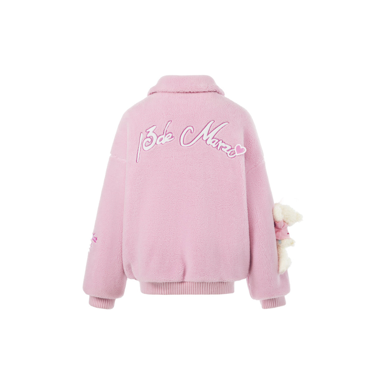 13De Marzo X Hello Kitty Bear Fleece Coat Pink