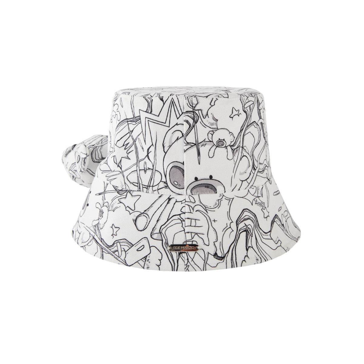 13De Marzo Bear Illustrate Inside-out Bucket Hat