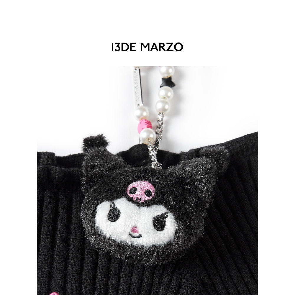 13De Marzo X Kuromi Knit Top Black