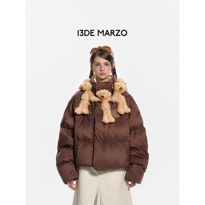 13De Marzo Doozoo Neck Round Down Jacket Brown