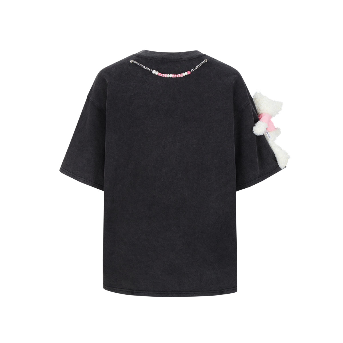 13De Marzo X Hello Kitty Plush Cake Letter T-Shirt Black