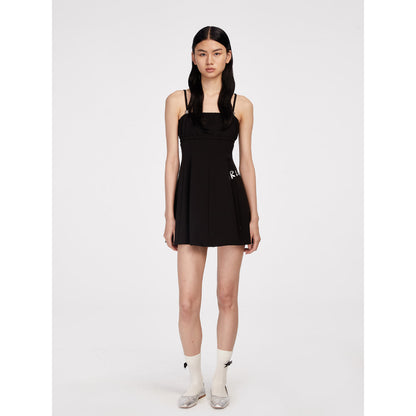 Herlian Black Suspender Dress