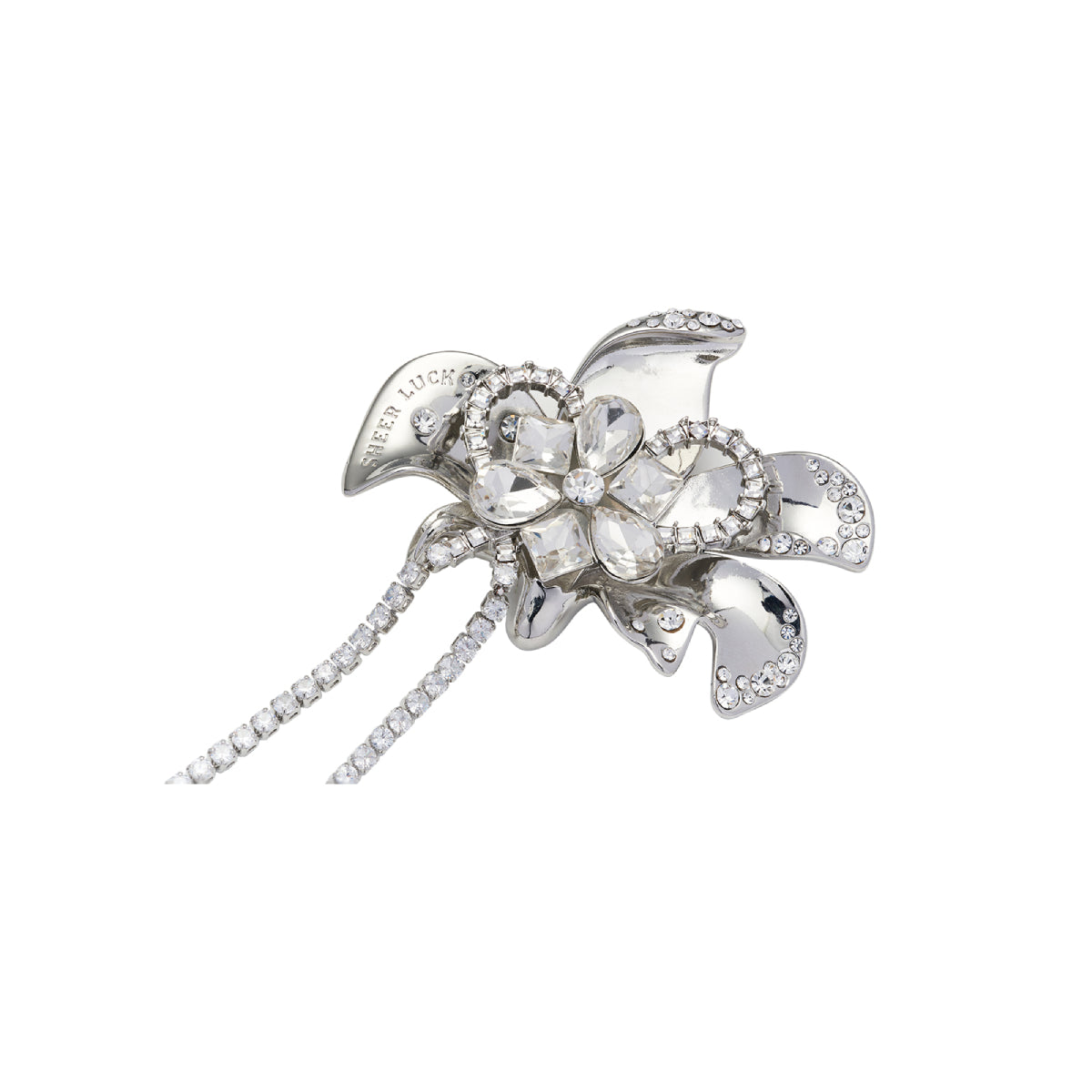 Sheer Luck Zircon Flower Brooch