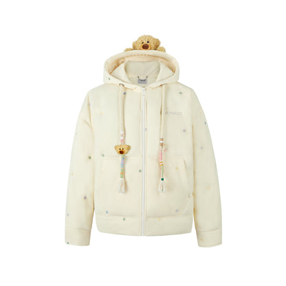 13De Marzo Multi-Color Dots Down Jacket Cream