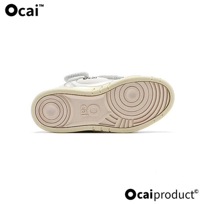 Ocai Retro Logo Sneaker White Grey