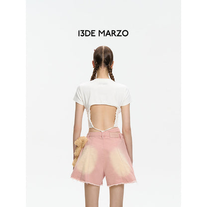 13De Marzo Doozoo Washed Skirt Shorts Pink