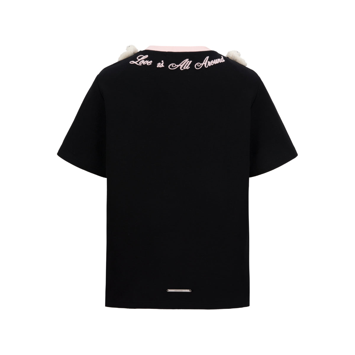 13De Marzo Doozoo Collar Embroidered Logo T-Shirt Black