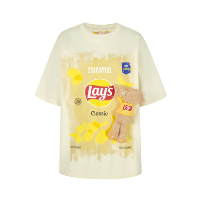 13De Marzo X Lay's Crayon Drawing T-Shirt Beige