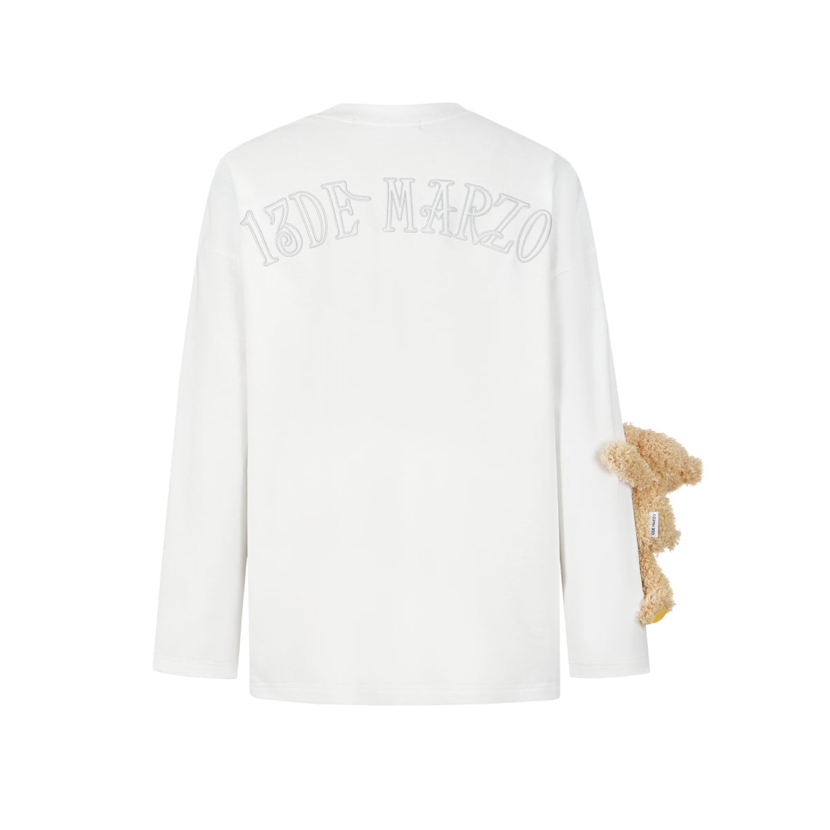 13De Marzo Doozoo Sleeve Bear L/S T-Shirt White